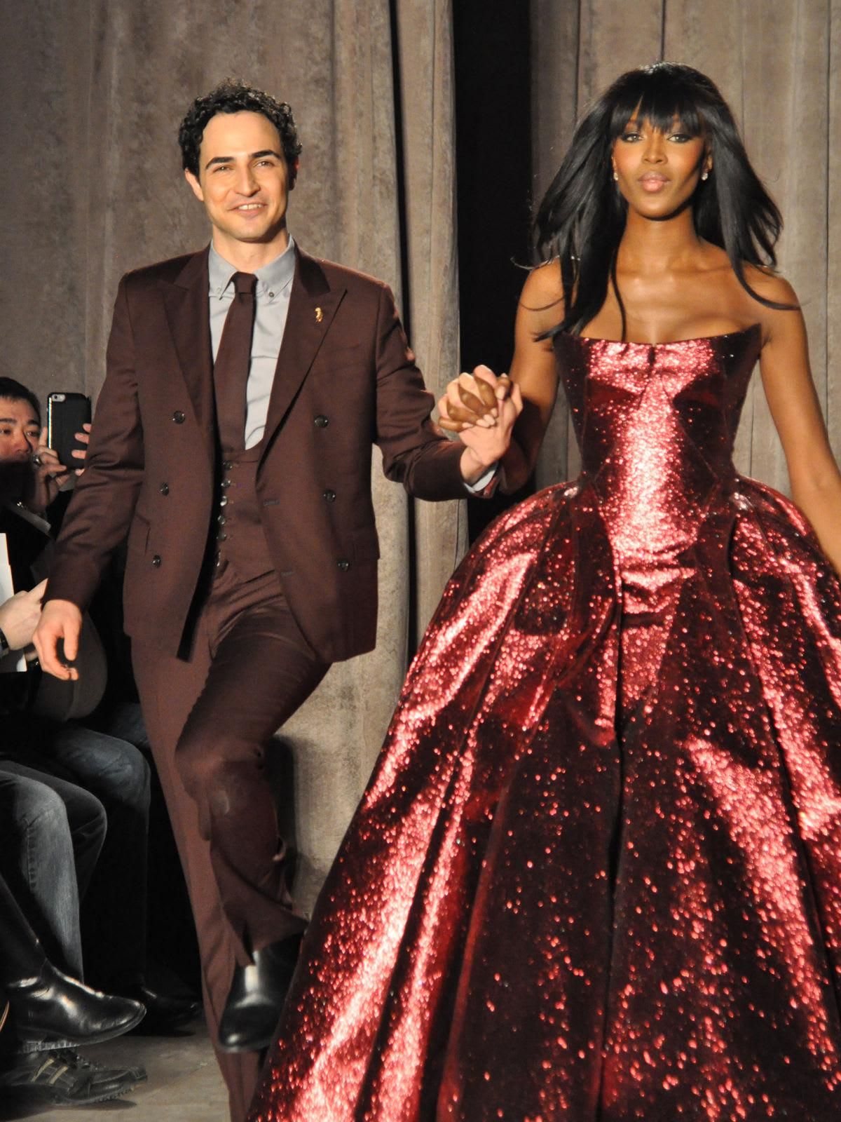 glitter print dress Long V-Neck Mermaid Prom Dress with Glitter Print Rose Gold / 2 main image 1