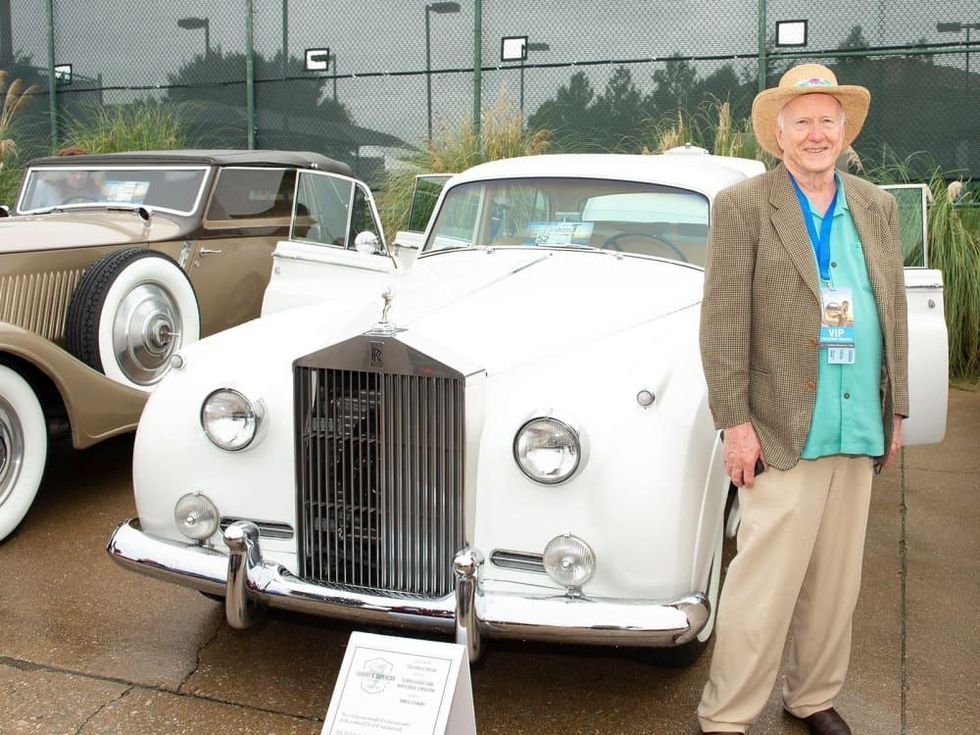 1st in Class British Classic winner James Stewart with his 1959 Rolls-Royce Silver Cloud Limo