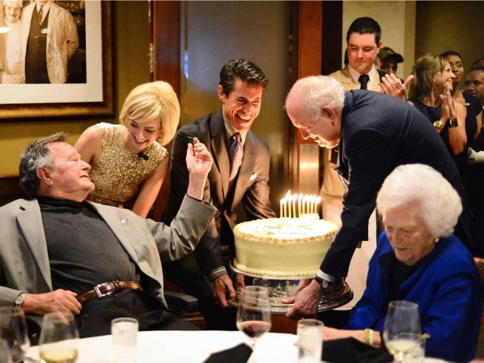 208 at George H.W. Bush's 90th birthday party April 2014 at Palm Houston