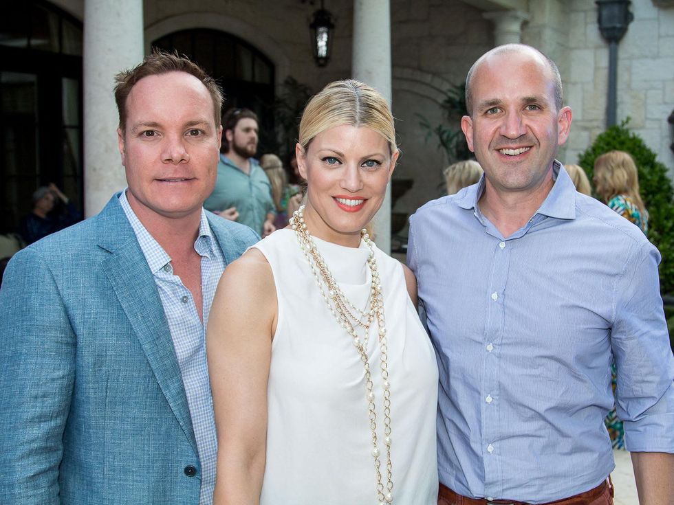 6. Bryan Geyer, Holly Pellham Davis, Dr. Mark Deuber, light the runway