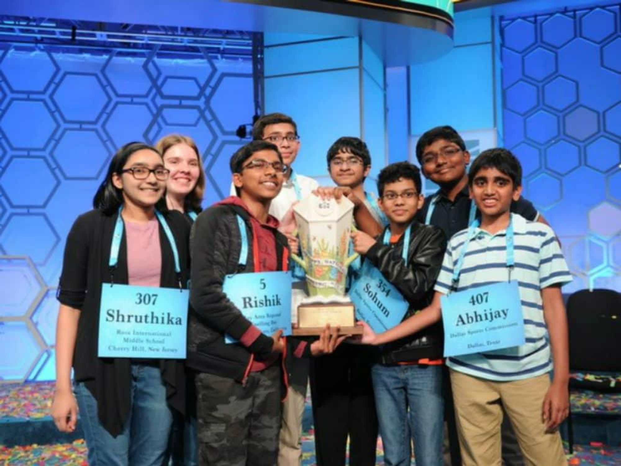 8 co-champions of the 2019 Scripps National Spelling Bee