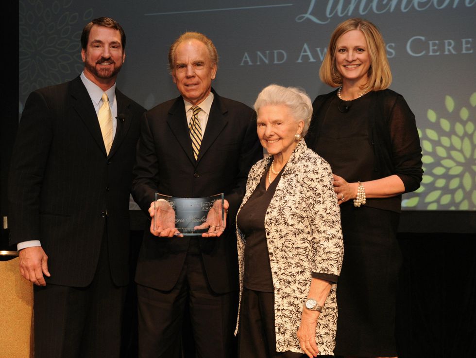 9) Babe Laufenberg, Roger Staubach, Caroline Rose Hunt and Jennifer Sampson, united way dinner
