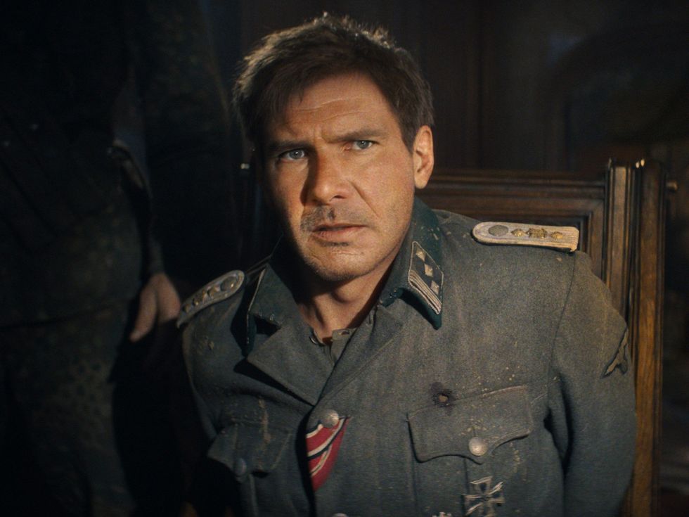 A de-aged Harrison Ford in Indiana Jones and the Dial of Destiny