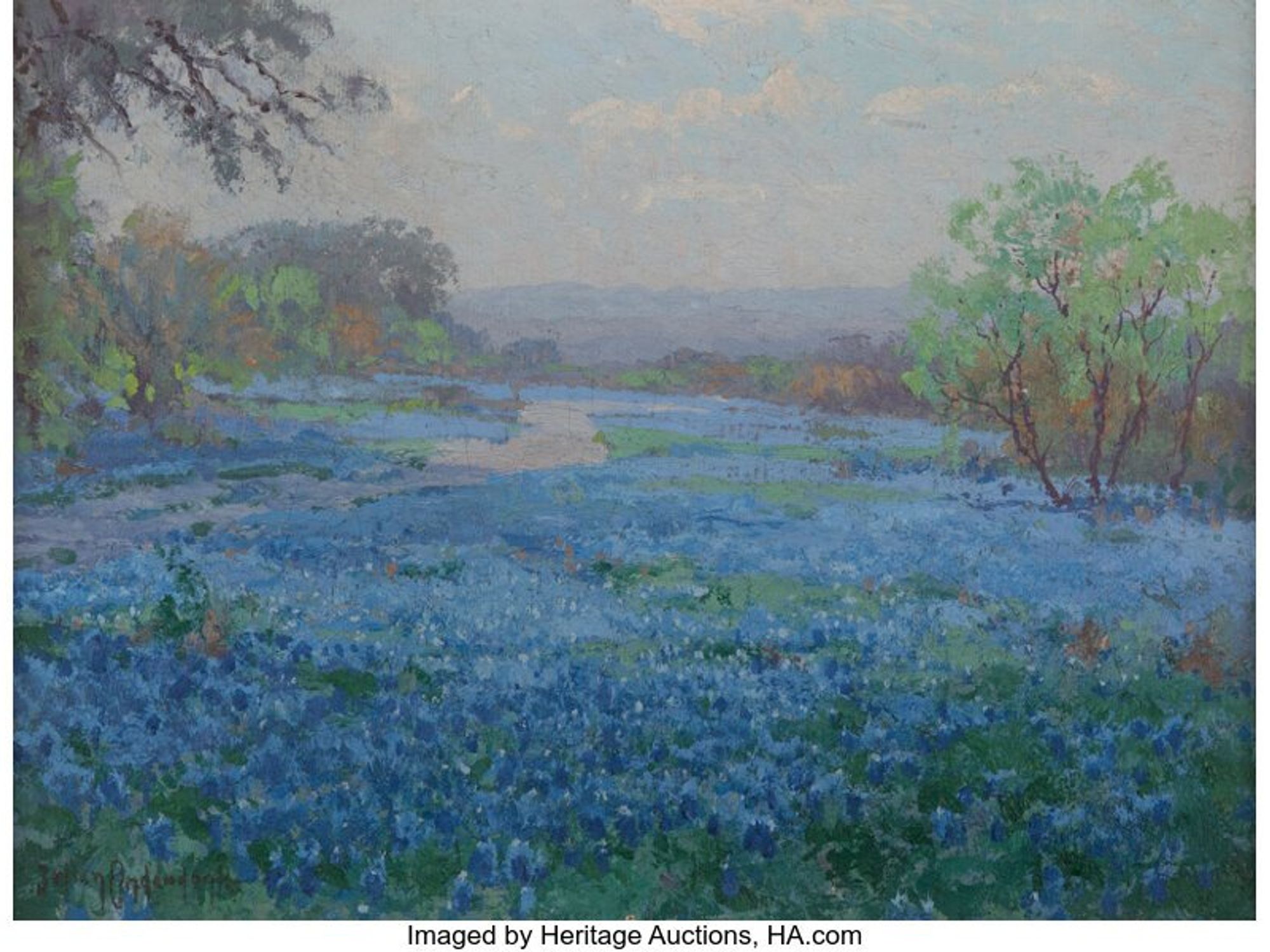 A Field of Bluebonnets, San Antonio, by Julian Onderdonk