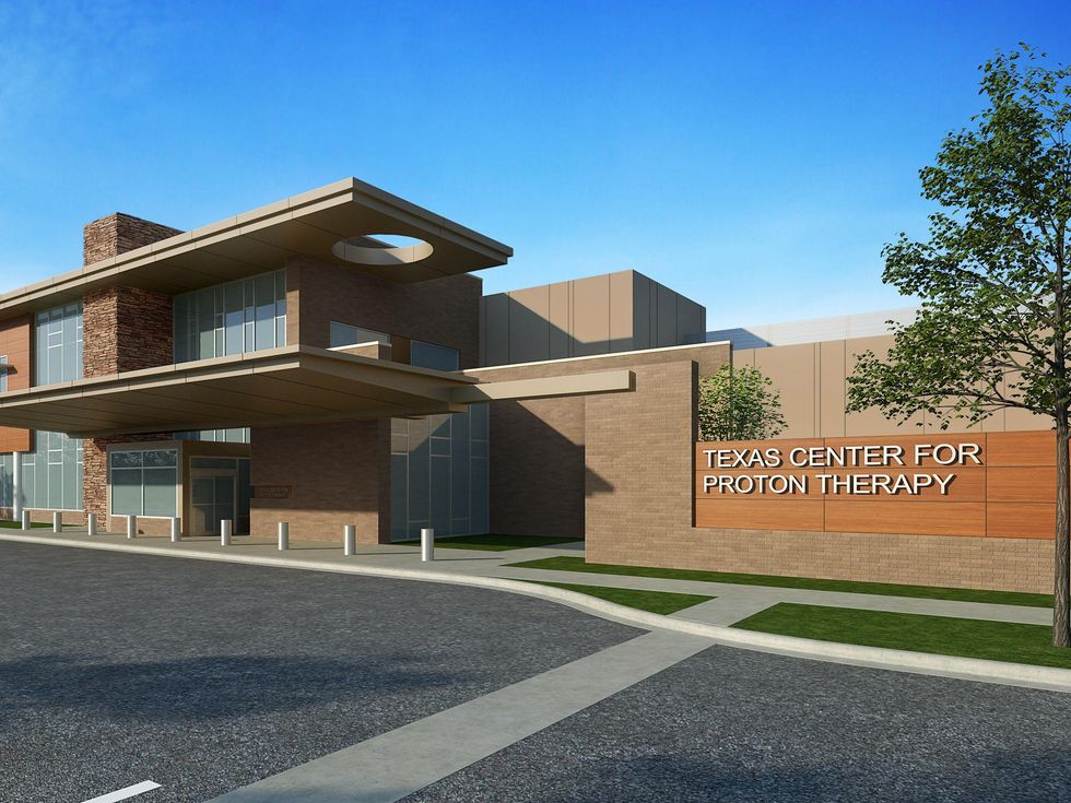 A rendering of the Texas Center for Proton Therapy