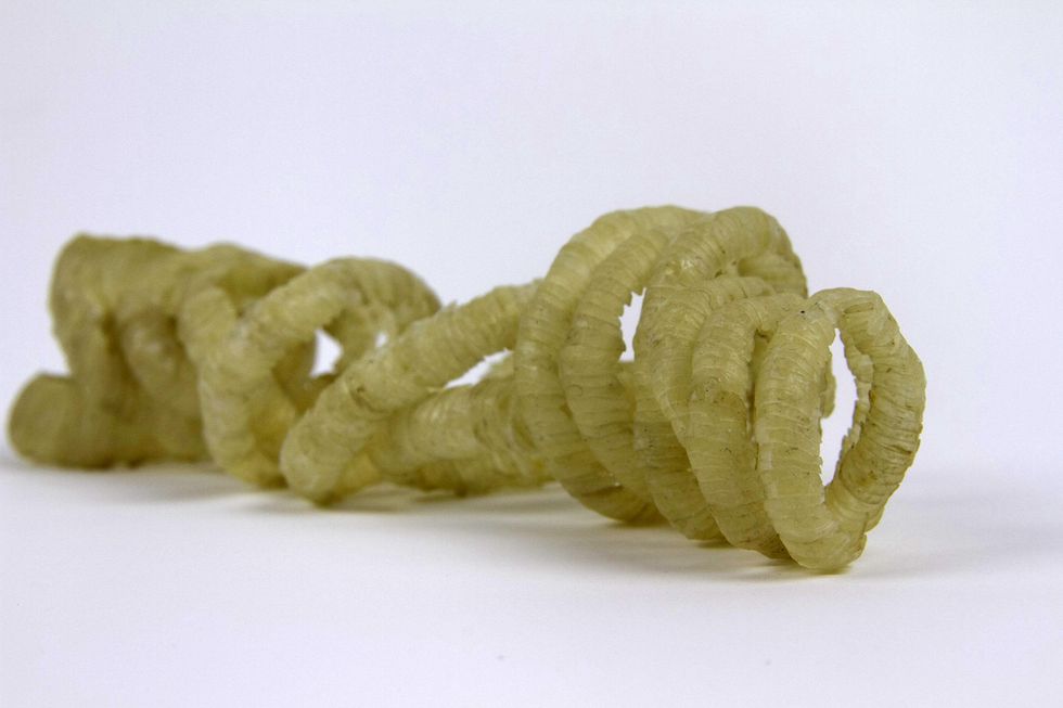 A sculpture made from the artist Ari Richter's fingernail clippings, from the upcoming CentralTrak exhibition "That Mortal Coil"