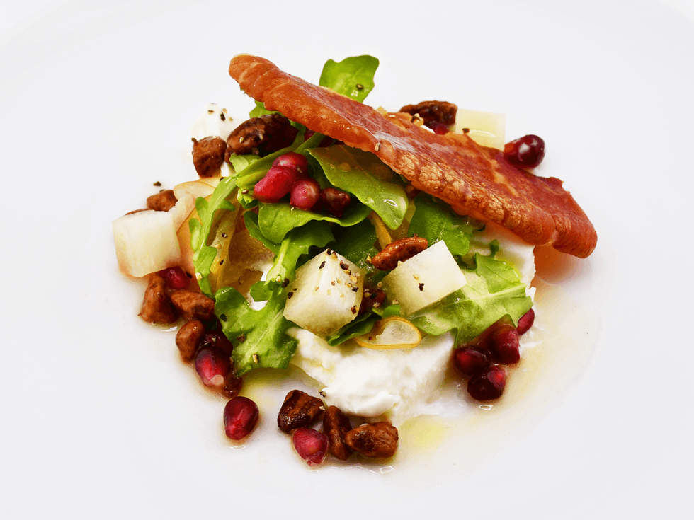 AA Texas pear and burrata salad