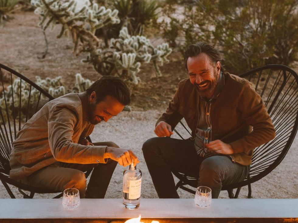 Aaron Paul and Bryan Cranston - Dos Hombres Mezcal