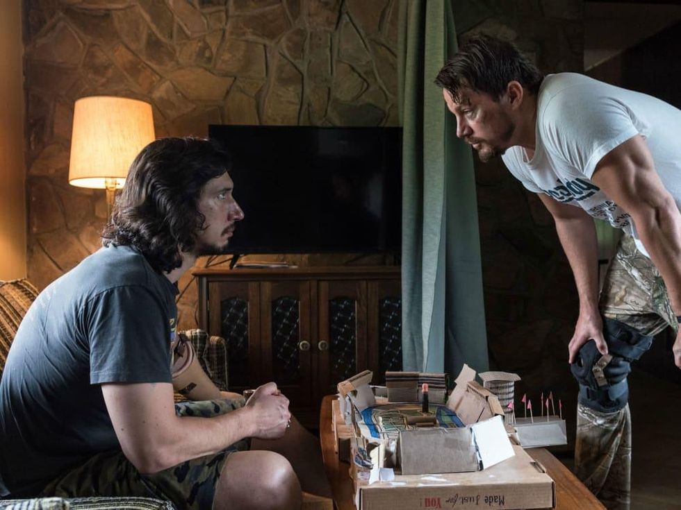 Adam Driver and Channing Tatum in Logan Lucky