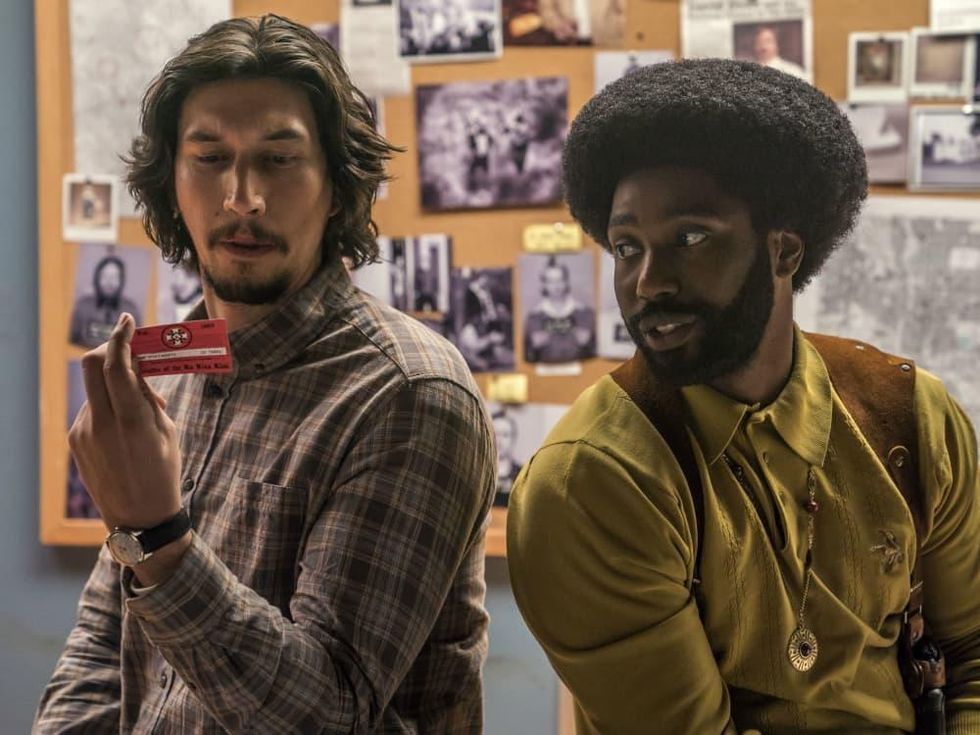 Adam Driver and John David Washington in BlacKkKlansman
