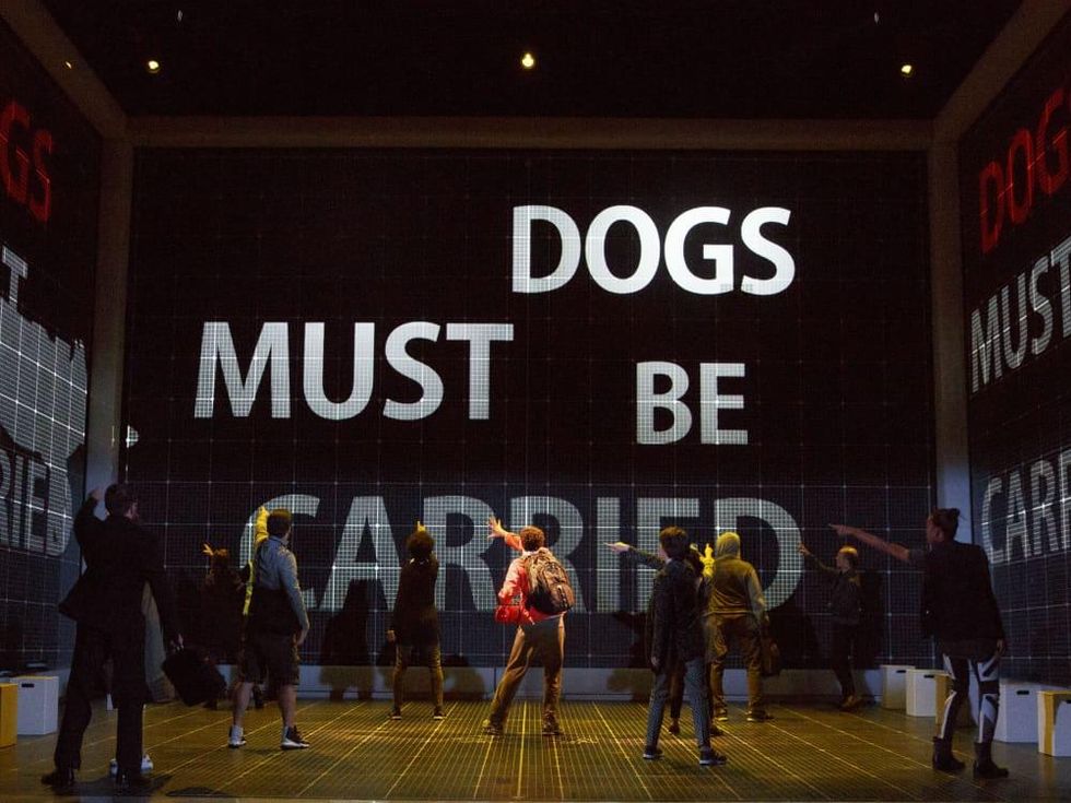 Adam Langdon and cast of the national tour of The Curious Incident of the Dog in the Night-Time