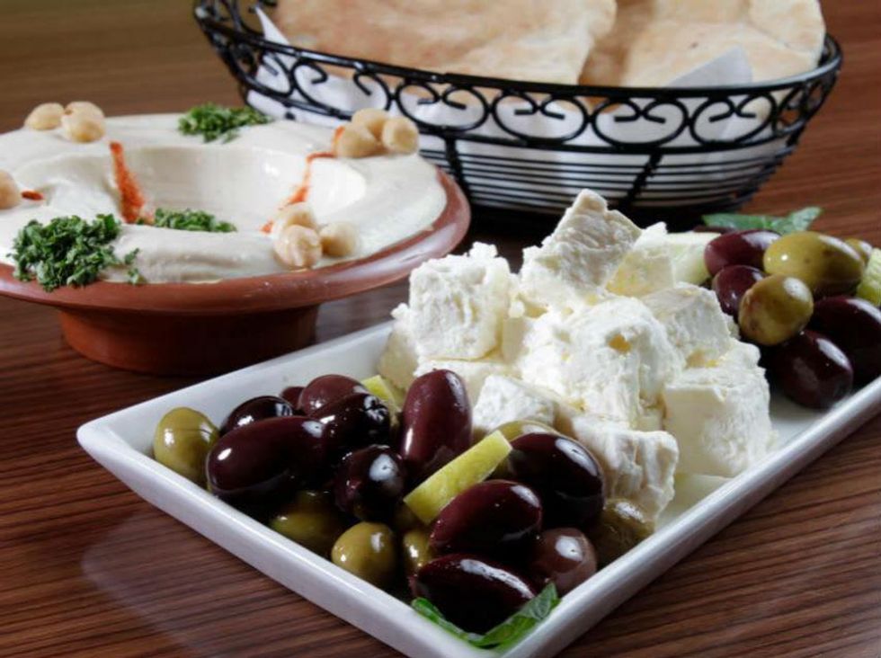 Ali Baba's feta cheese and olives mezze
