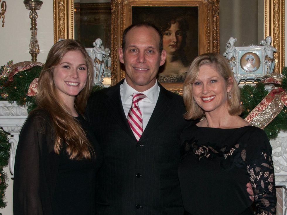 Alicia Ingram with Drew and Natalie Dossett, january deb parties