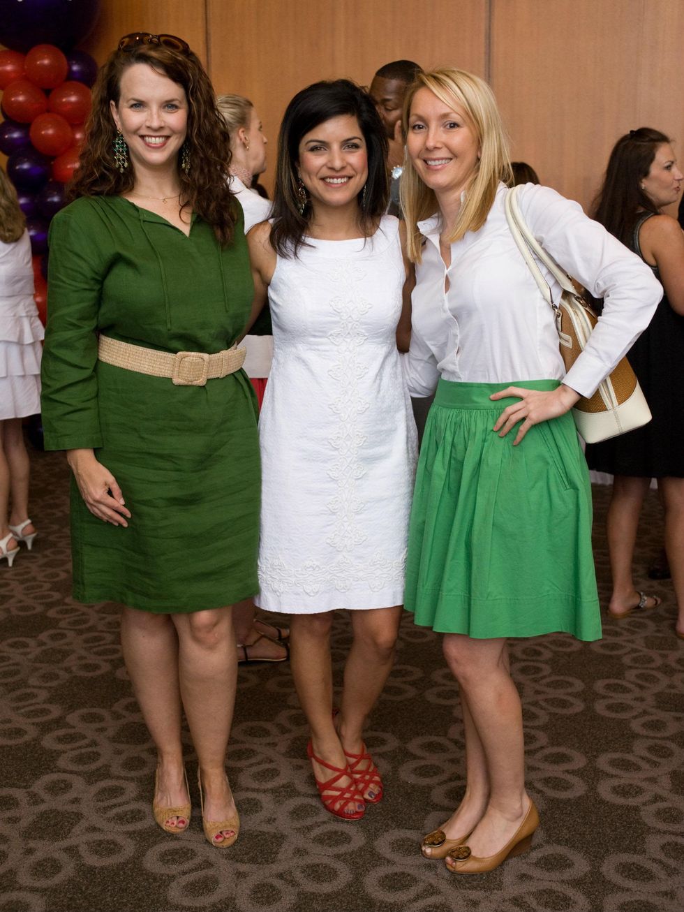 Amanda Degraff, Shivangi Pokharel, Nicole Mangum, Partners Card Kickoff