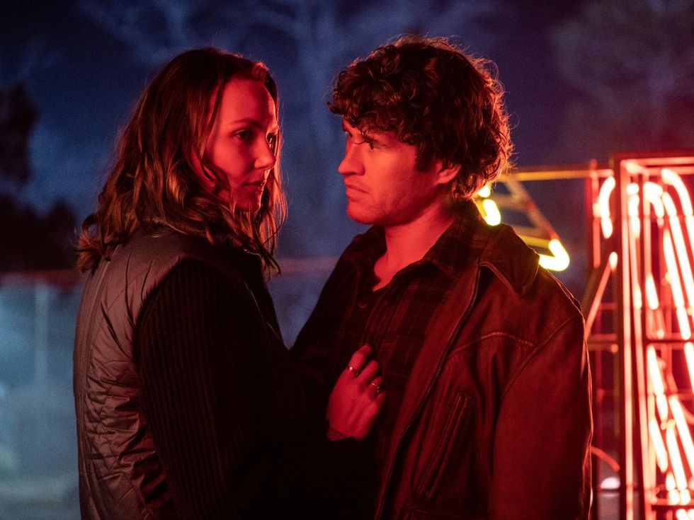 Andi Matichak and Rohan Campbell in Halloween Ends