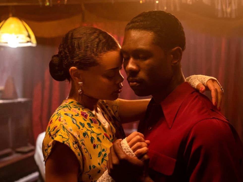 Andra Day and Trevante Rhodes in The United States vs. Billie Holiday