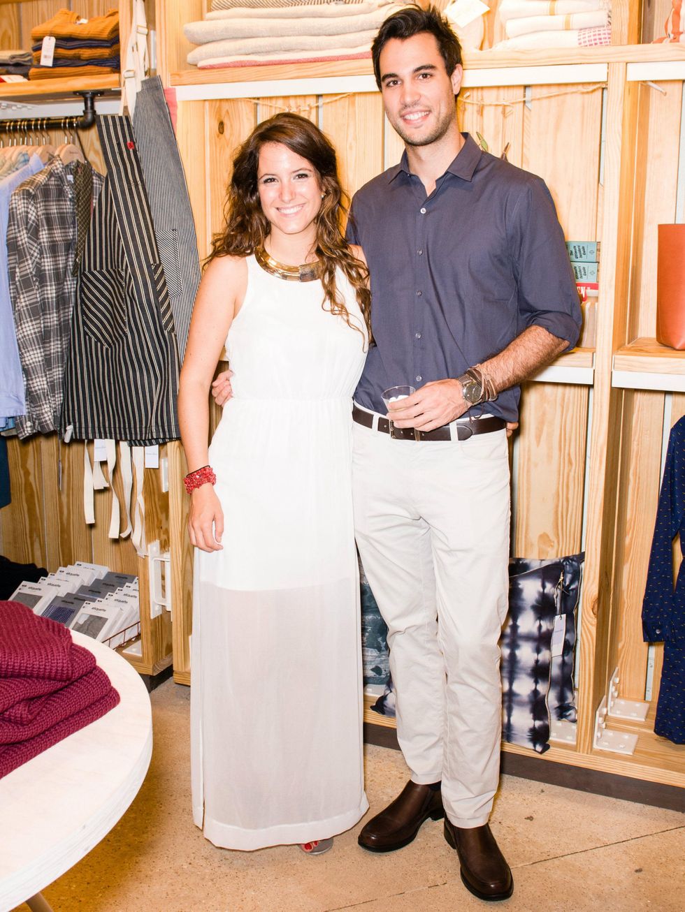 Andrea Bernad, Javier Devesa at Steven Alan store opening in Dallas
