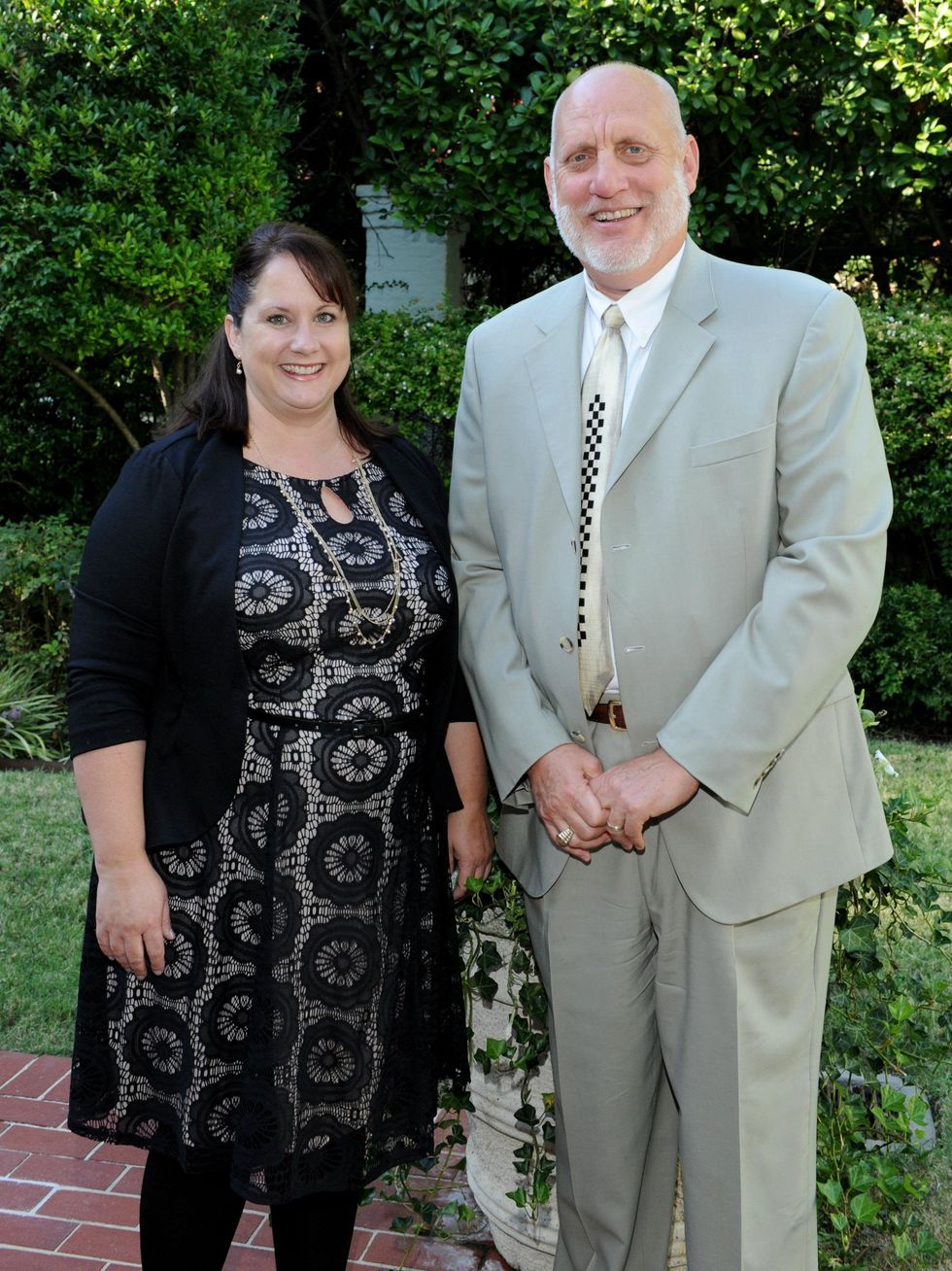 Angie Boisselle, TWU VCD Scholarship recipient, Dr. Jimmy Ishee