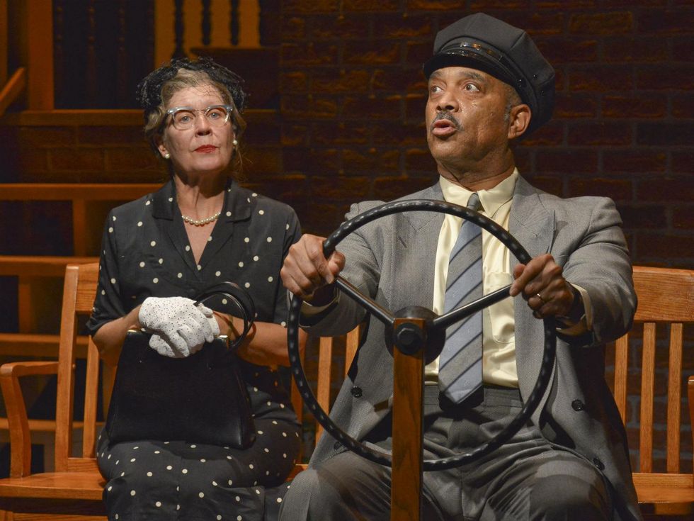 Annalee Jefferies and Hassan El-Amin in Dallas Theater Center's Driving Miss Daisy
