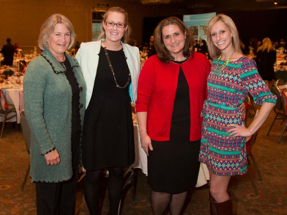 Anne LaDriere, Megan LaDriere, Aimee Griffiths and Julia Santosuosso, milestones luncheon