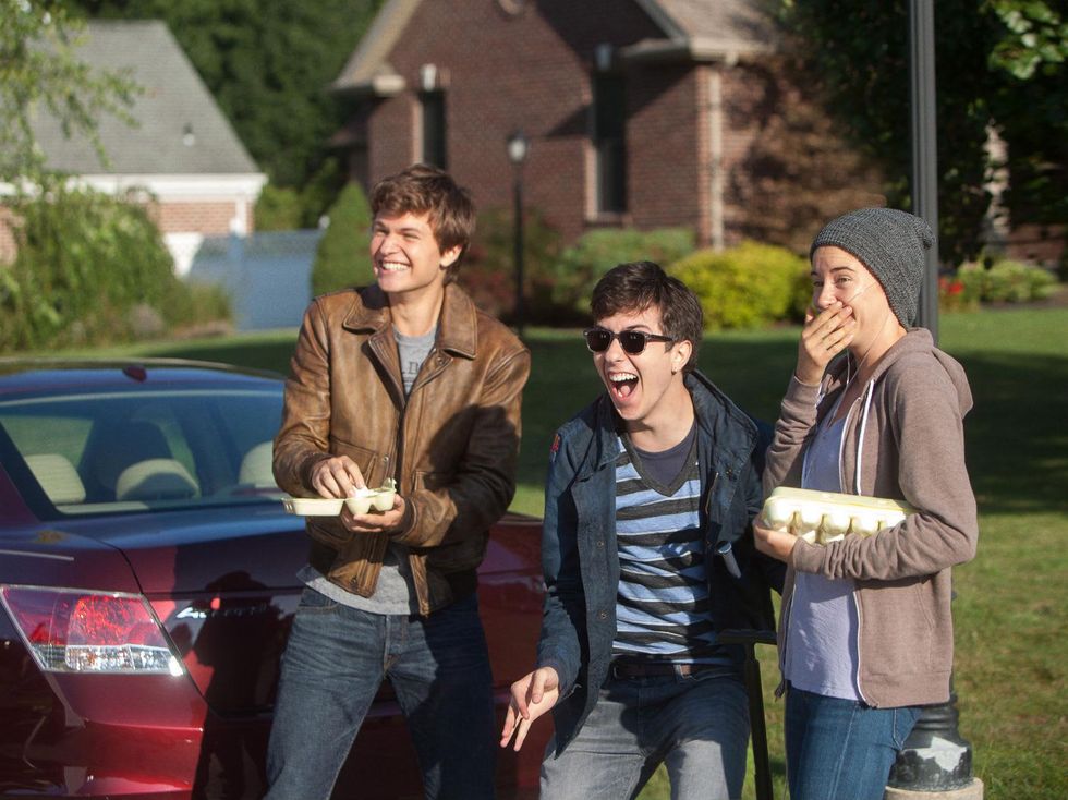 Ansel Elgort, Nat Wolff and Shailene Woodley in The Fault in Our Stars