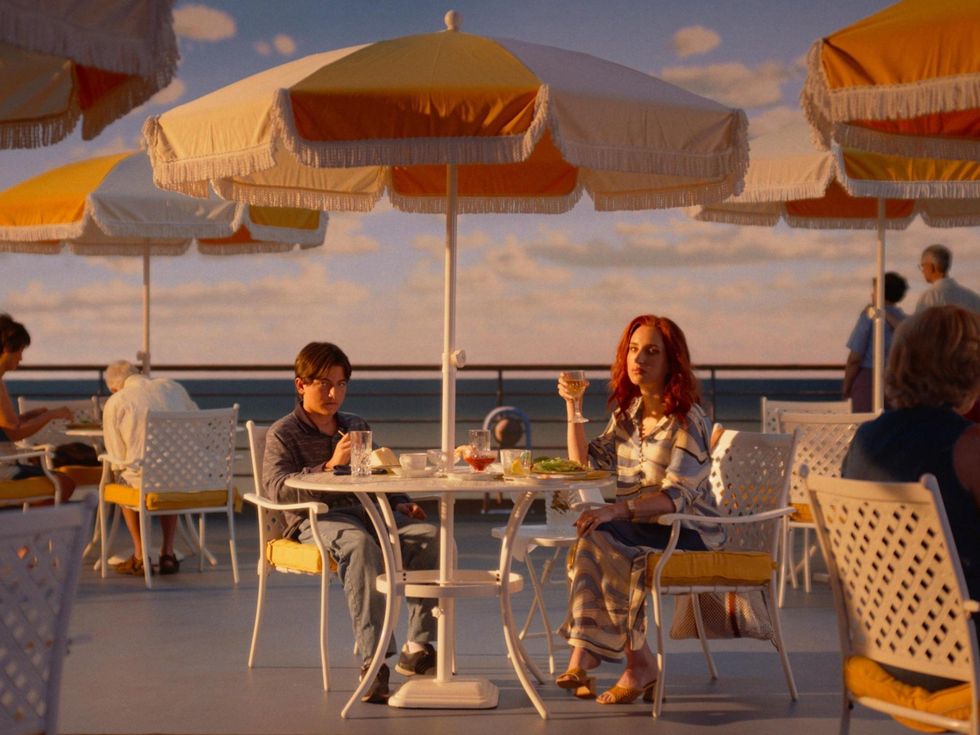 Armen Nahapetian and Zoe Lister-Jones in Beau is Afraid