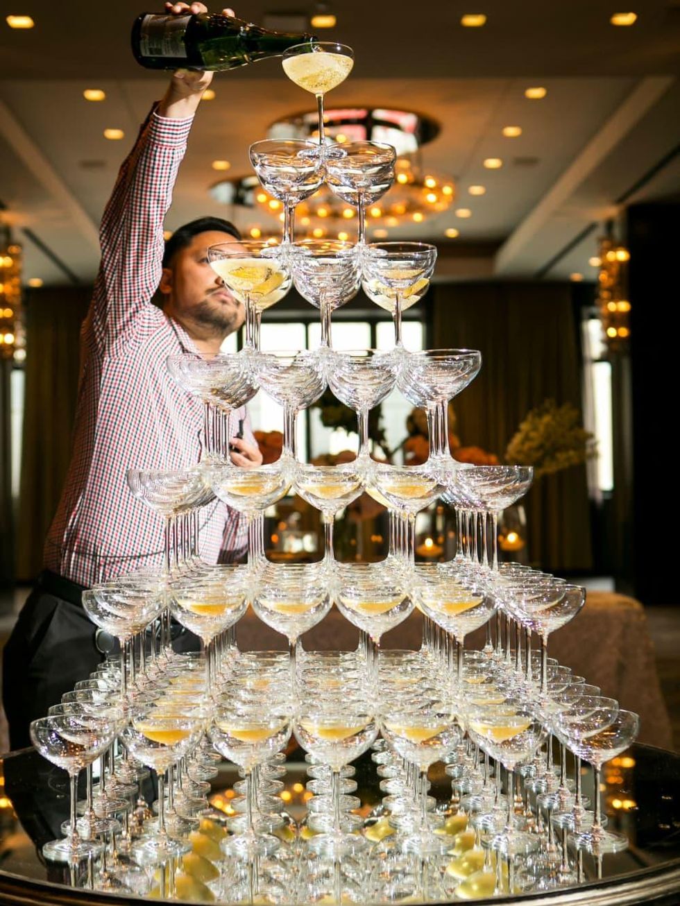 Aronson Wedding Champagne Tower