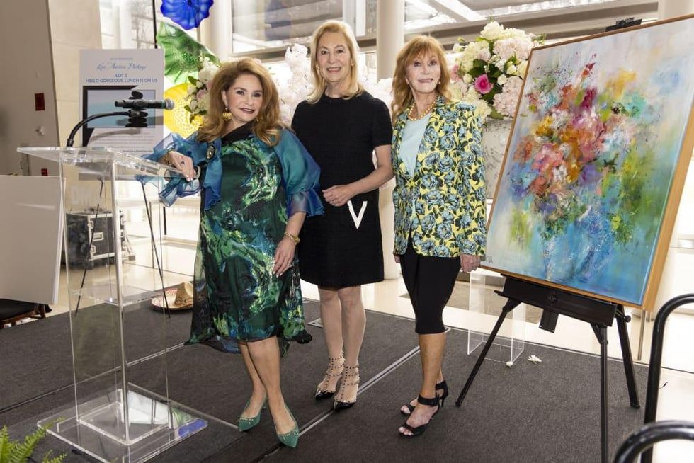 Art in Bloom chair Sila Grogan, honorary chair Peggy Sewell, Art in Bloom co-chair Pat McDonough