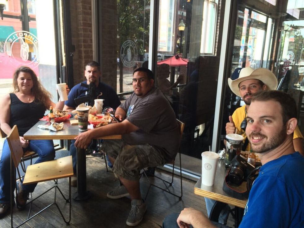Assault rifles at Chipotle in Dallas