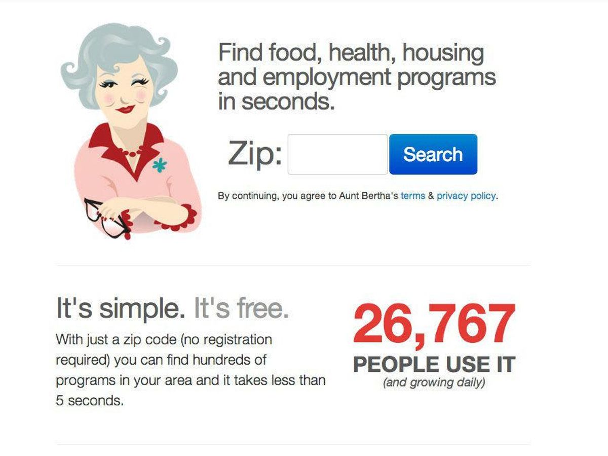 The Aunt Bertha website makes it easier for those in need to find