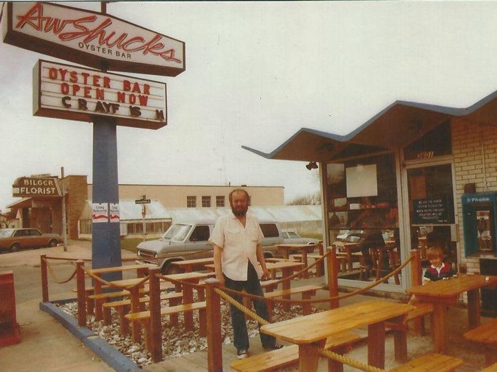 Aw Shucks restaurant on Lower Greenville in Dallas, circa 1983