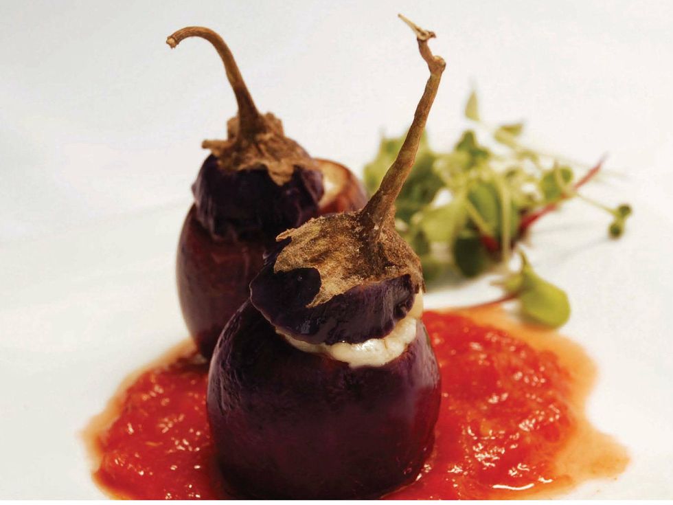 baby eggplant, cookbook, zing by gorji