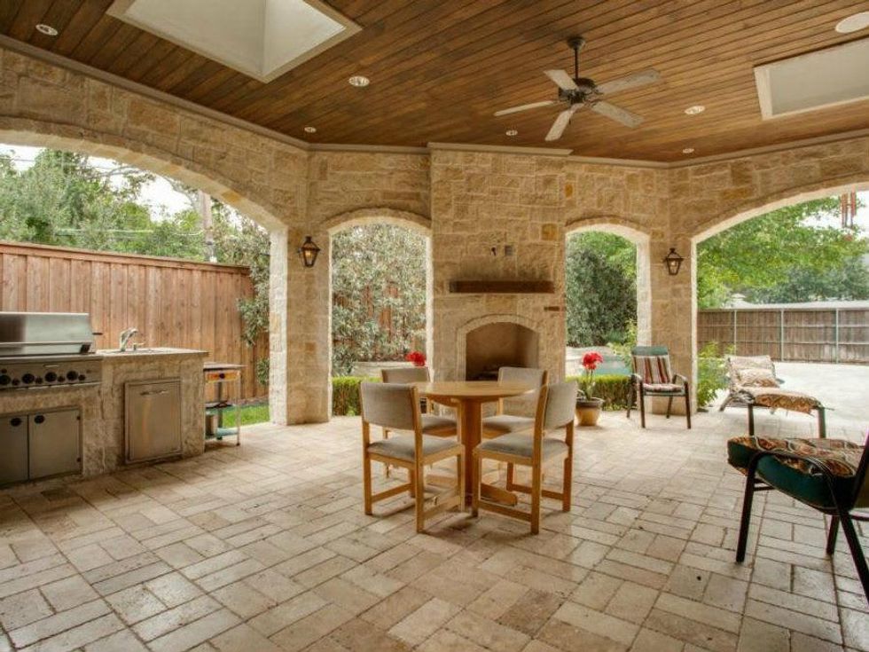 Back patio at 4436 Brookview in Dallas