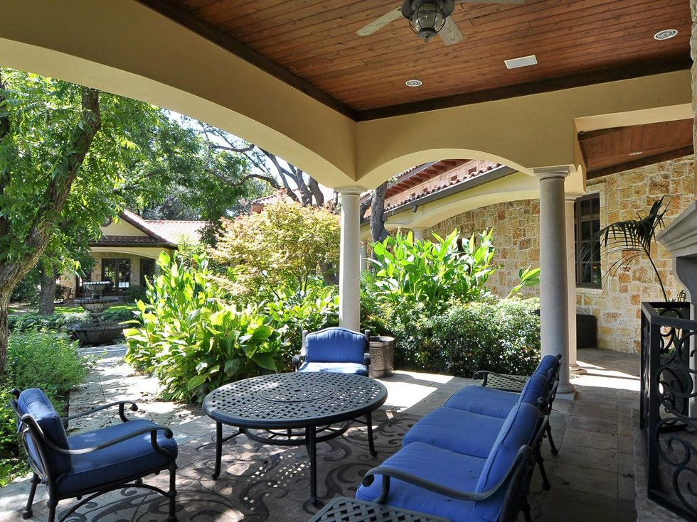 Back porch at 9520 Hathaway St. in Dallas