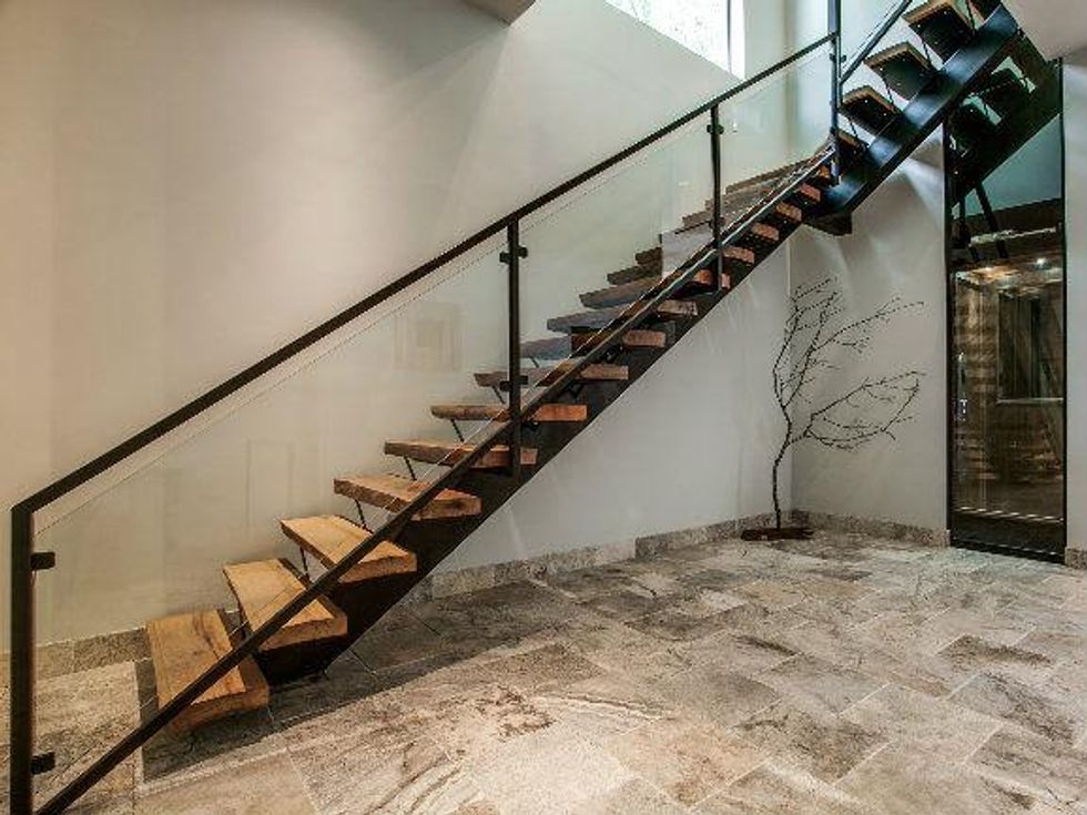 Back stairs at 8211 Inwood Rd. in Dallas