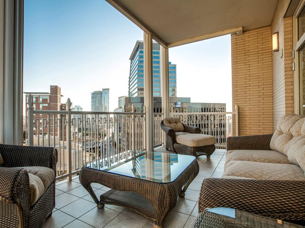 Balcony view from Ritz-Carlton #702 in Dallas