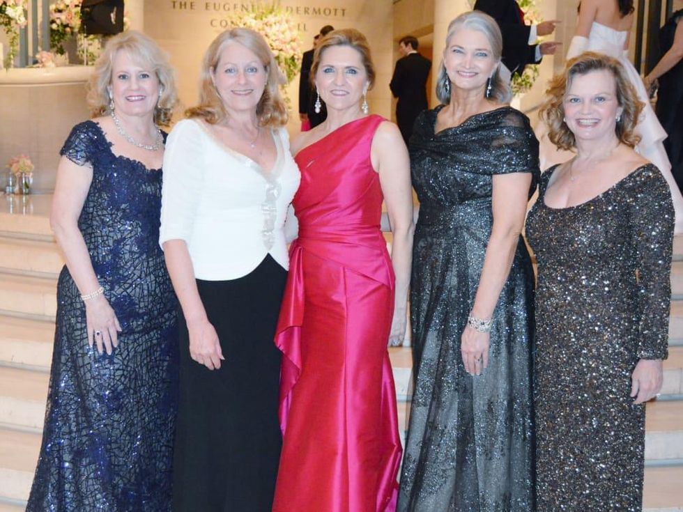 Ball co-chairs Dixey Arterburn and Cynthia Beaird with DSOL President Melissa Lewis, Presentation Ball Chair Nancy Labadie and co-chair Ginger Sager