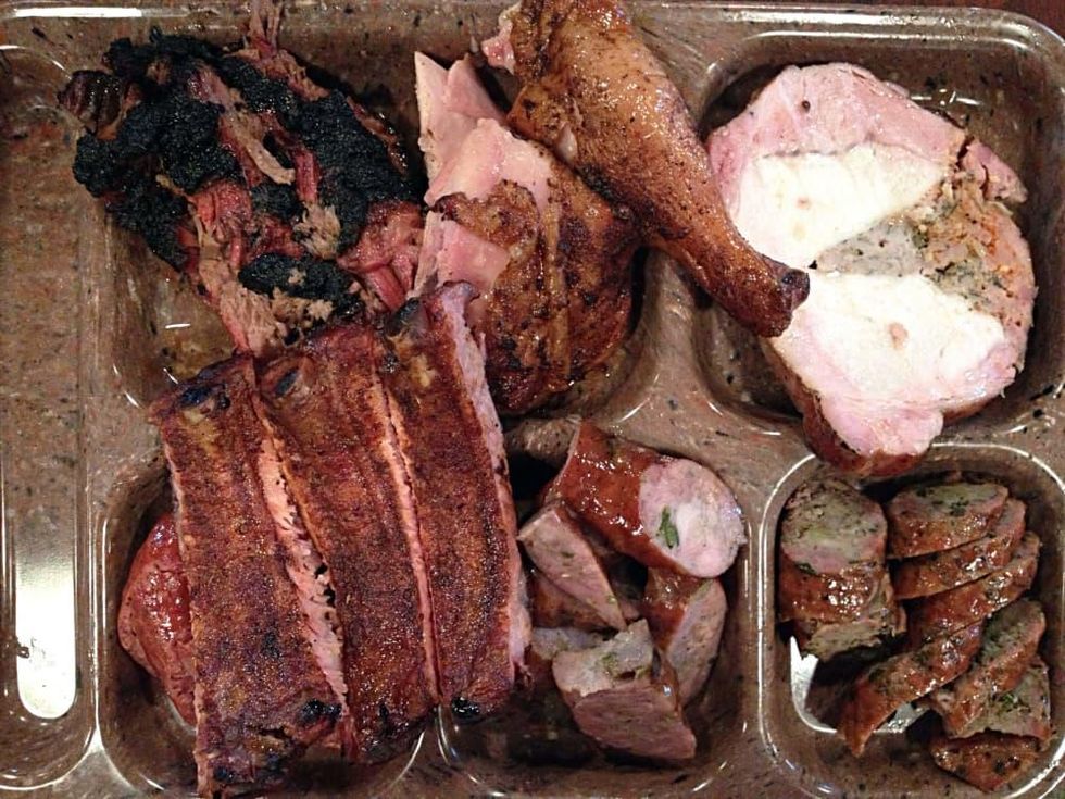 Barbecue meat at Slow Bone restaurant in Dallas