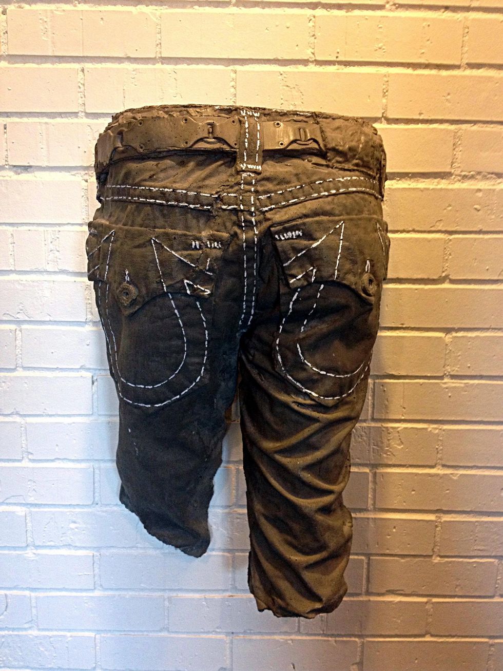 Bathroom art at Slow Bone restaurant in Dallas