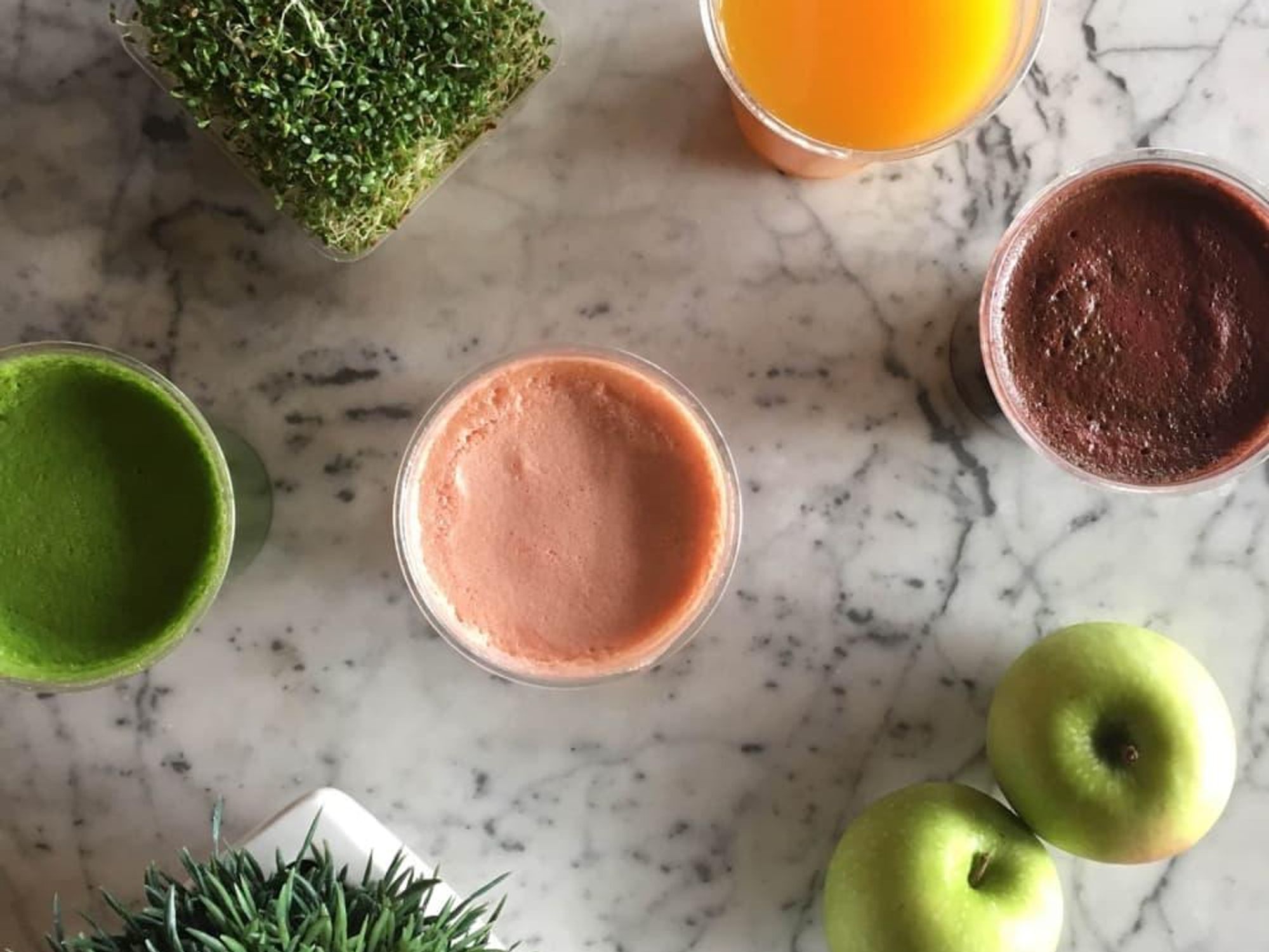 Bebidas juice bar juice selection