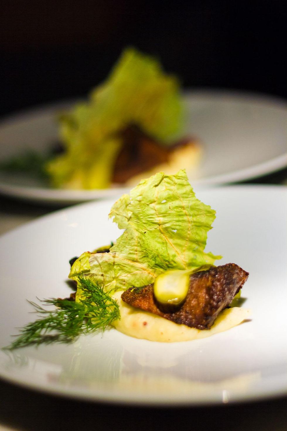 Beef tongue pastrami at Cafe Momentum pop-up dinner at FT33 in Dallas