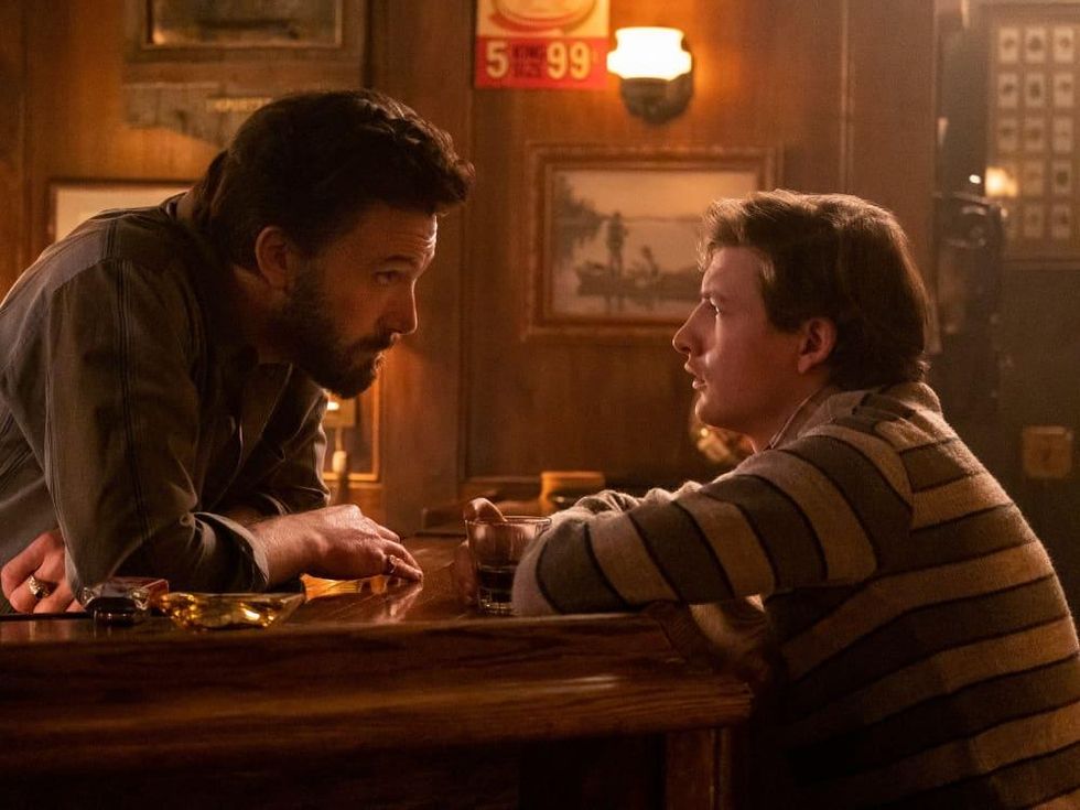 Ben Affleck and Tye Sheridan in The Tender Bar