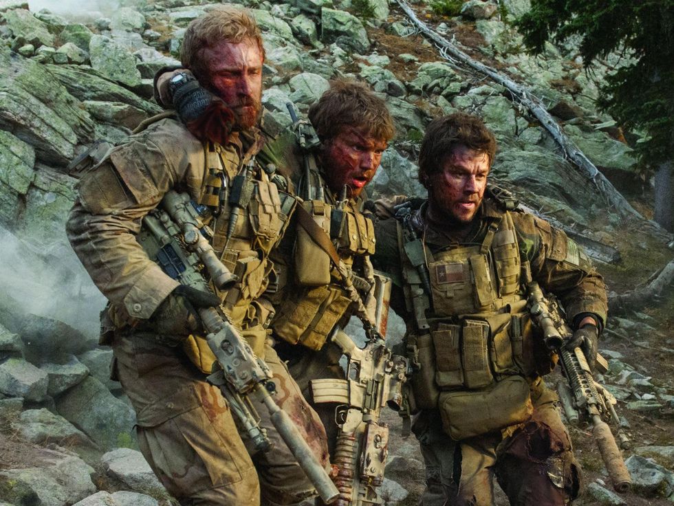 Ben Foster, Emile Hirsch and Mark Wahlberg in Lone Survivor