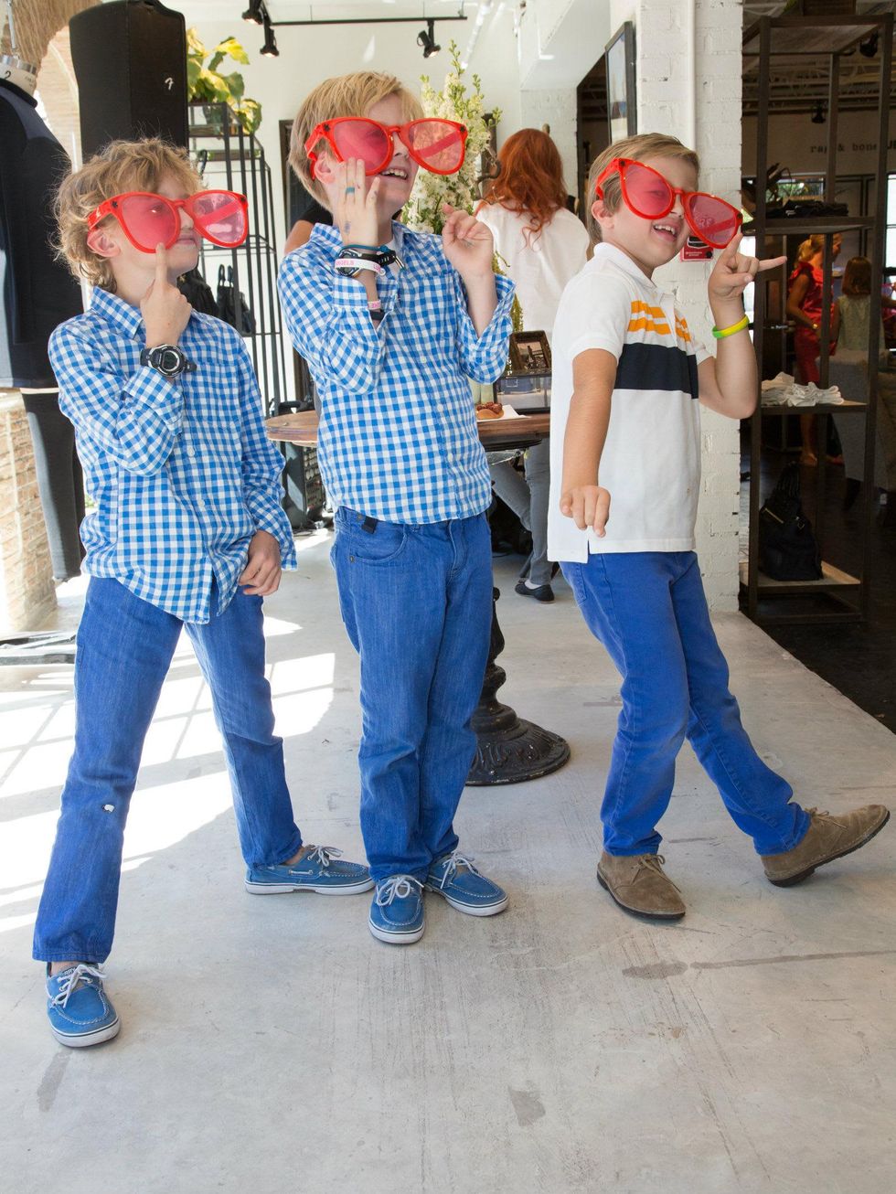 Bennett Richard, 7, Lawson Richard, 8, and Benton O'Banion, 8