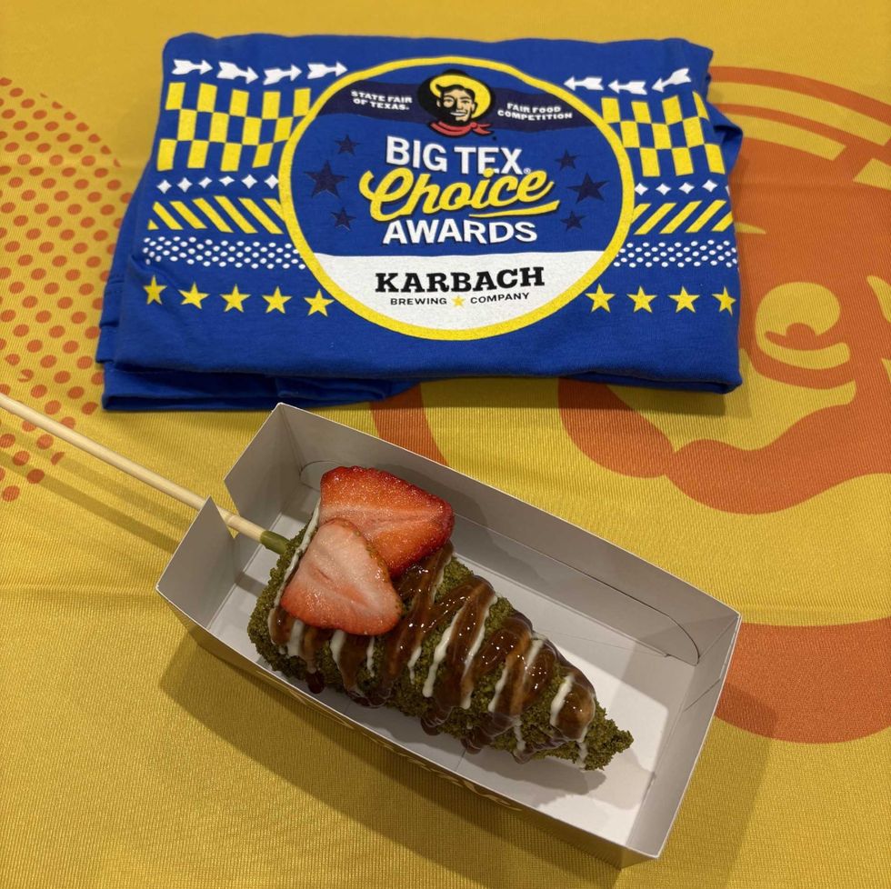 Berry Me in Matcha cheesecake on a stick at the 2026 Big Tex Choice Awards