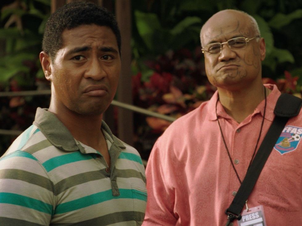 Beulah Koale and Oscar Kightley in Next Goal Wins