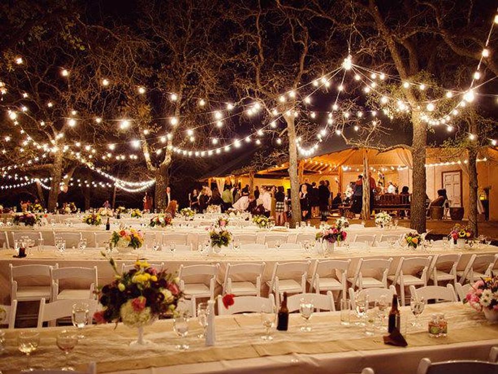 Beyond lighting at wedding in Austin