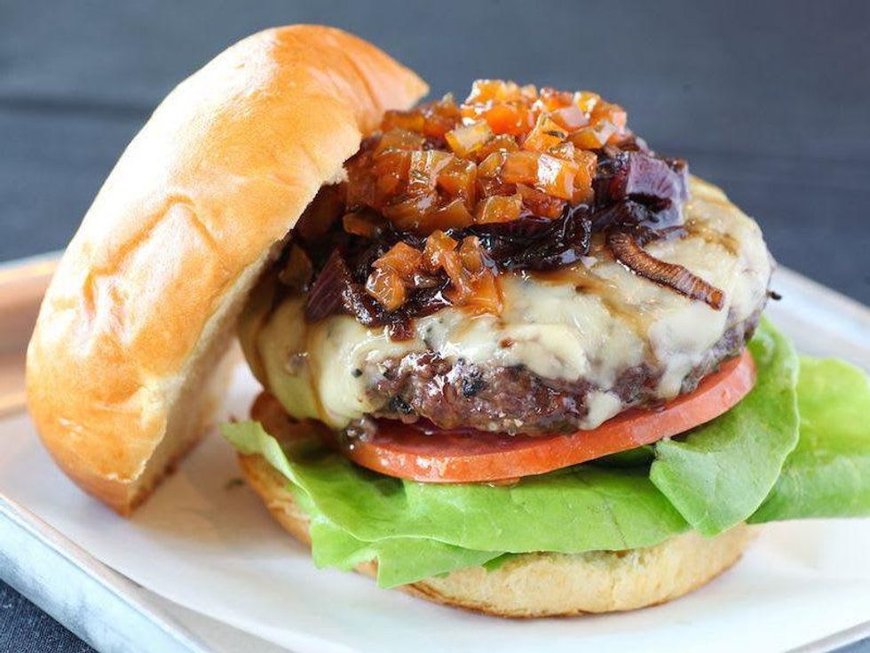 Bison burger at Dee Lincoln Steak & Burger Bar in Dallas