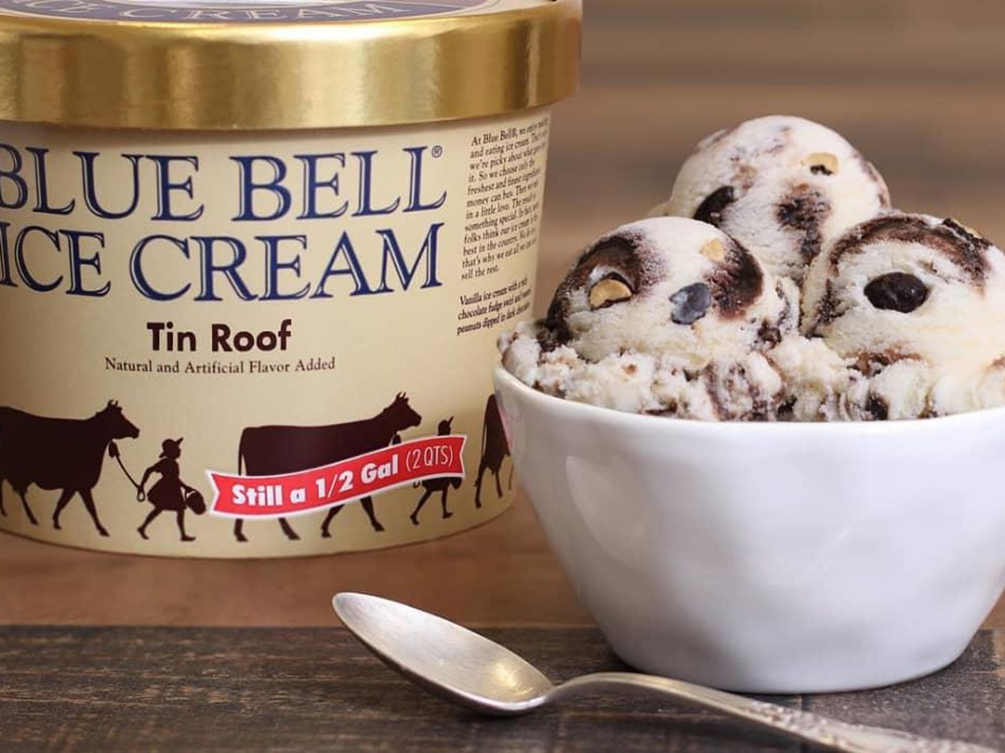 Blue Bell Tin Roof ice cream