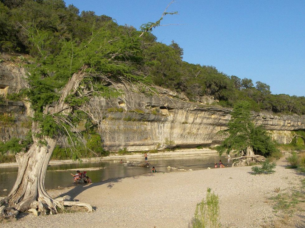 bluff in the Guadalupe River State Park